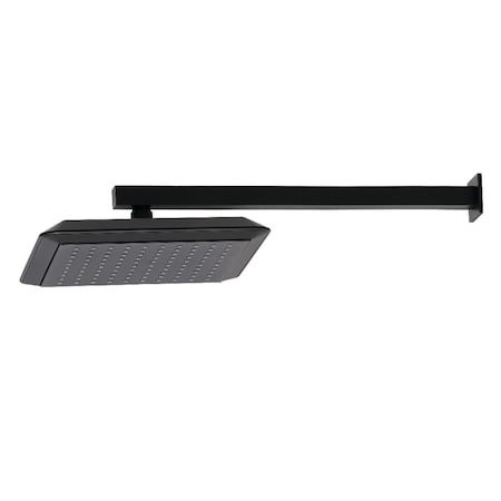 Showerscape K251A0CK 9-5/8 Inch Square Shower Head with Shower Arm, Matte Black K251A0CK